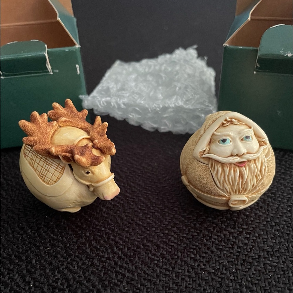 VTG 2000 Pair of roly poly Harmony Kingdom figures - Nick & Rudy